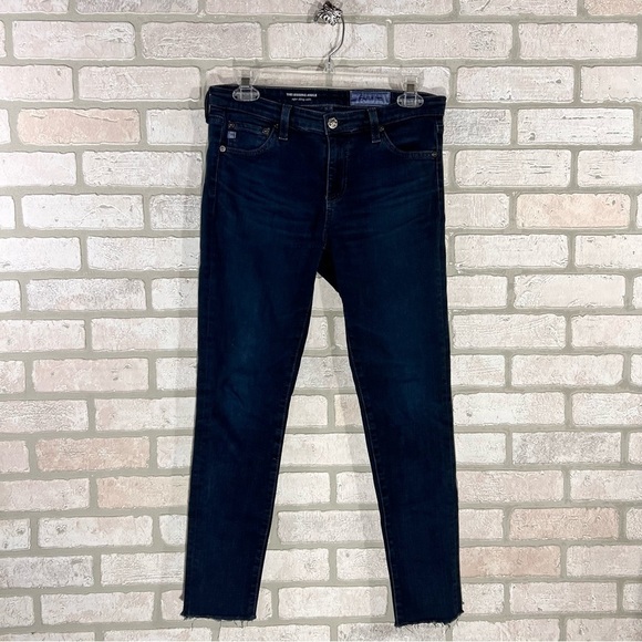 Ag The Legging Ankle Super Skinny Raw Hem Jeans Size 28 - Picture 2 of 10